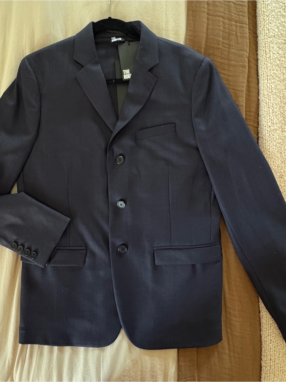 The Kooples Men's Dark Navy Three-Button Blazer 46R NWT